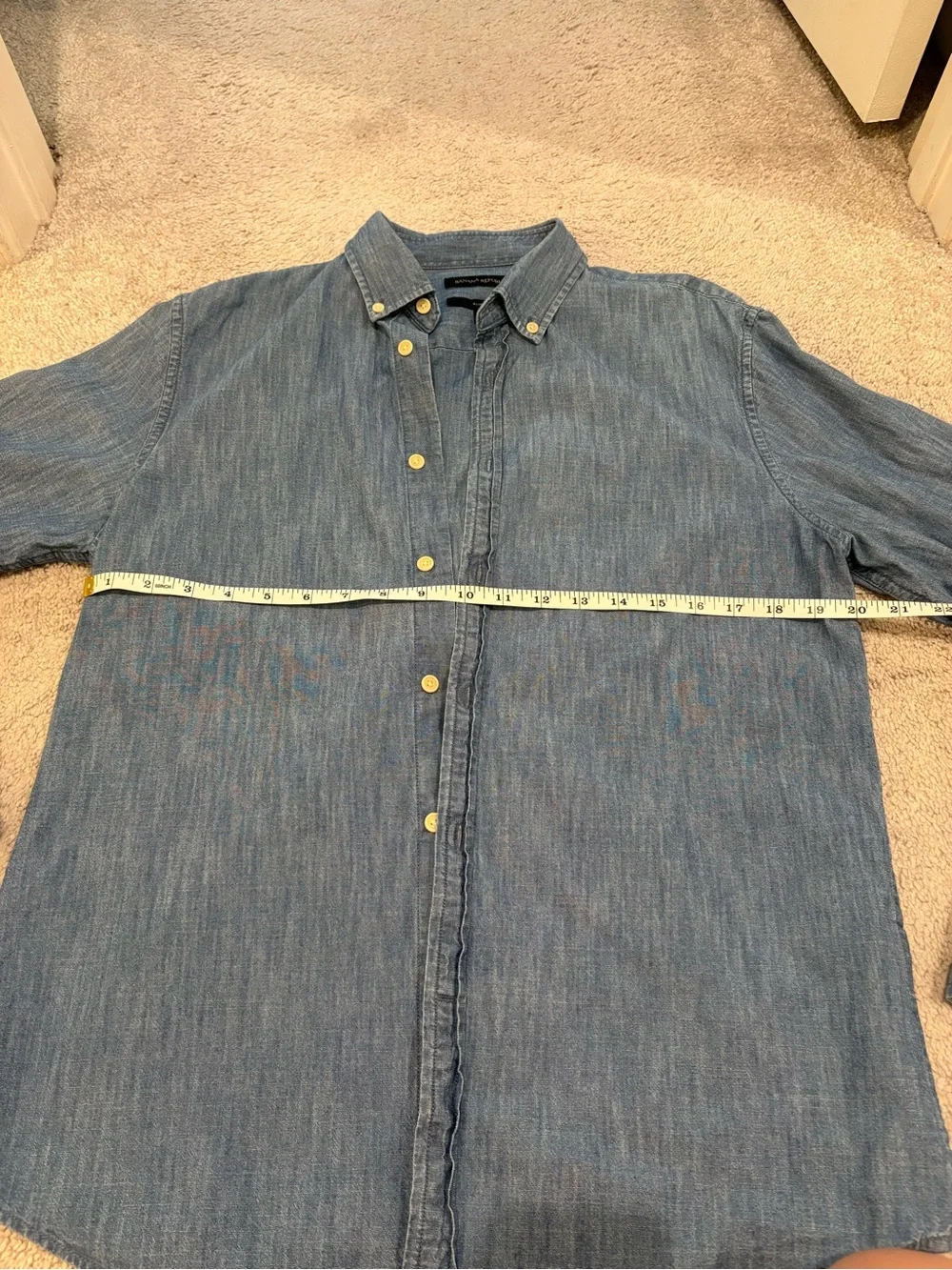 Banana Republic Blue Button-Down Shirt Slim Fit